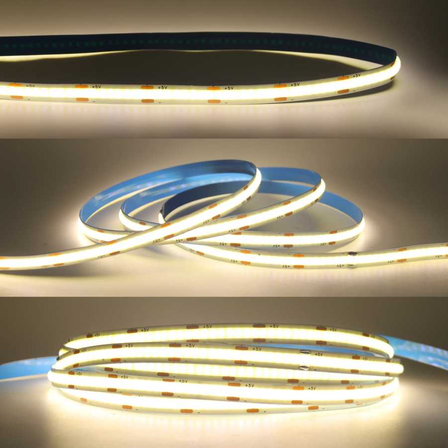 Фотография №2 товара Супер яркая светодиодная лента USB DC5V COB 320LED/м Гибкое линейное