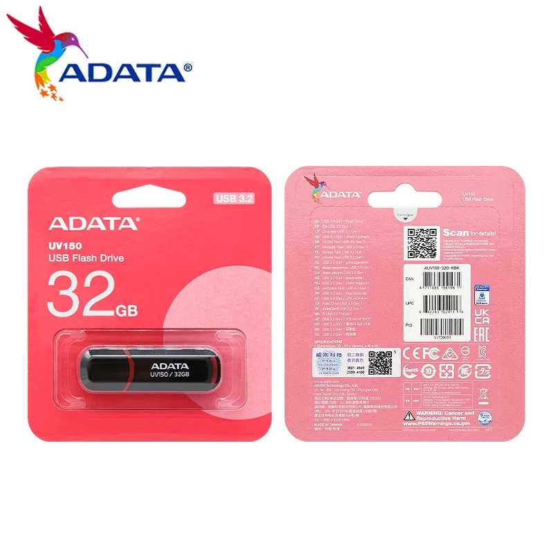 Фотография №3 товара ADATA UV150 USB3.2 Высокоскоростная флэш-накопитель USB Plug And Play Легкая