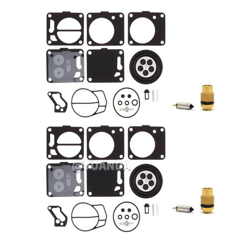2 комплекта карбюратора для Mikuni Sea Doo 650 717 720 787 800 SP GS GTX HX SPI SPX XP800 с игольчатым сиденьем Запчасти для мотоцикла