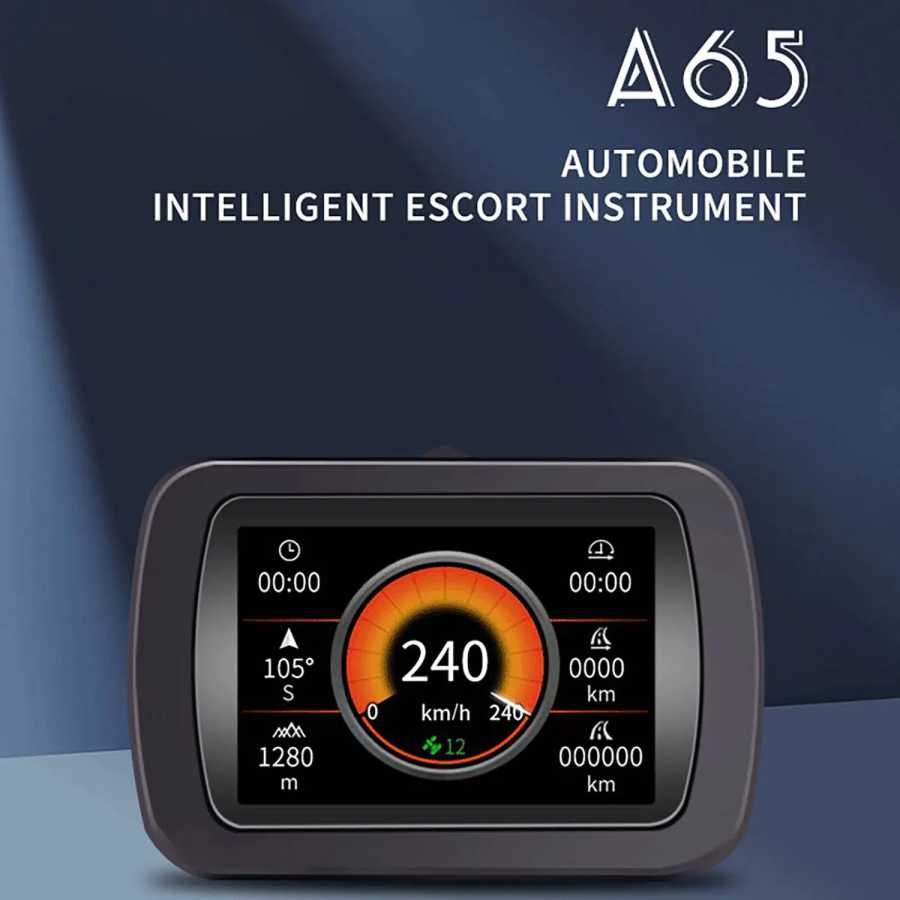 Новый проекционный дисплей A65 HUD GPS внедорожный многофункциональный цифровой дисплей OBD измеритель компас инклинометр спидометр универсальный Автоэлектроника