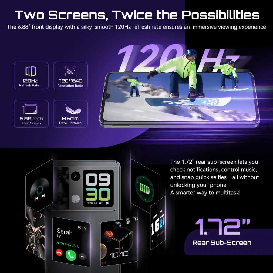 Фотография №2 товара Смартфон Cubot 6,88 дюйма, Android 15 P90, экран 120 Гц,