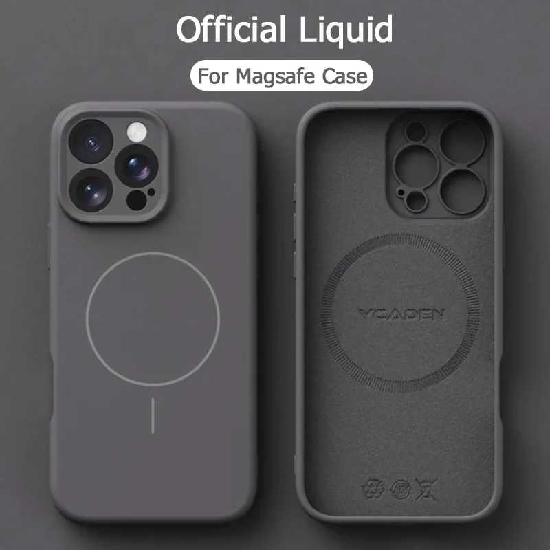 Магнитный беспроводной зарядный чехол класса люкс для Magsafe для iPhone 16 Plus, 15, 14, 13, 17 Pro Max, оригинальный Чехлы из жидкого силикона, чехол на айфон 17, 15, 16 Pro Max Чехлы и чехлы для мобильных телефонов