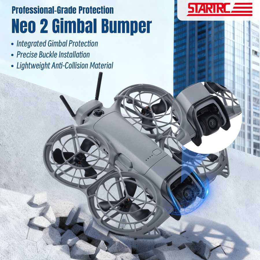 Бампер карданного подвеса для дрона DJI NEO 2, защита от столкновений, высокопрочный пластик, защитная планка, защита объектива камеры, аксессуары для бампера Фото- и видеотехника