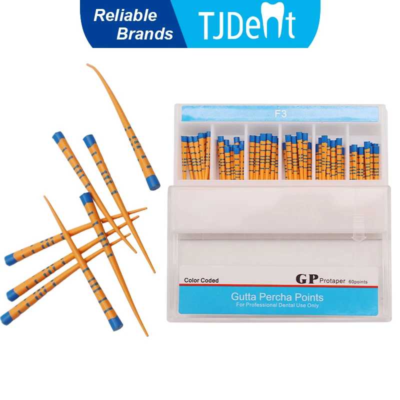 TJDent Dental Gutta конус 02 04 06 15 # -40 # F1 F2 F3 F4 F5 со шкалой, эндодонтия, впитывающая бумага, расходные материалы для стоматологии Стоматологические материалы