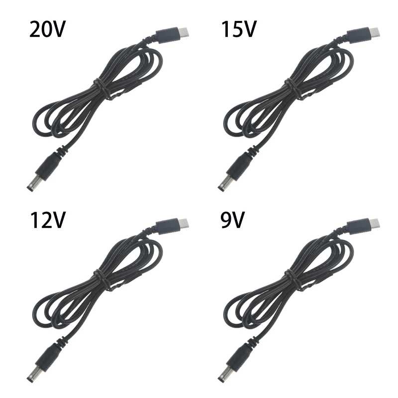 Кабель питания для беспроводного маршрутизатора, USB Type-C PD на 9 В, 12 В, 15 В, 20 в, X мм, светодиодная лента для ноутбука, динамика, камеры видеонаблюдения Аксессуары и запчасти
