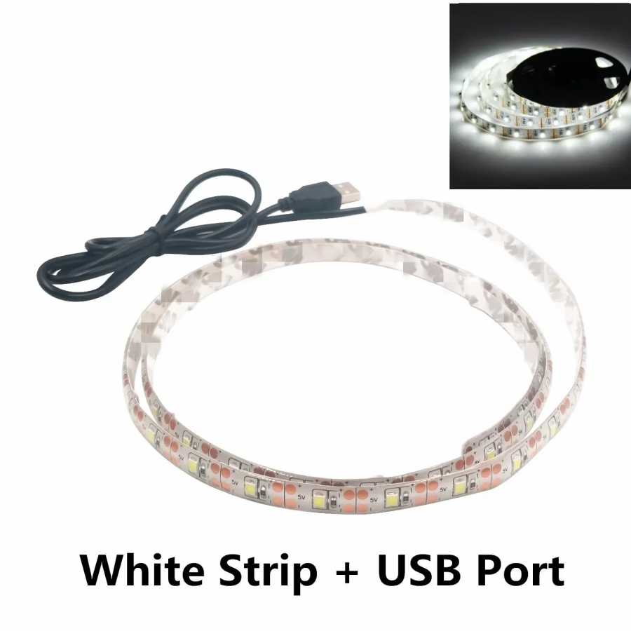 DC 5V USB светодиодные ленты 2835 Белая теплая белая светодиодная лента ТВ Фоновое освещение Лента Домашний декор Лампа 1M 2M 3M 4M 5M светодиодная лента Светодиодная подсветка