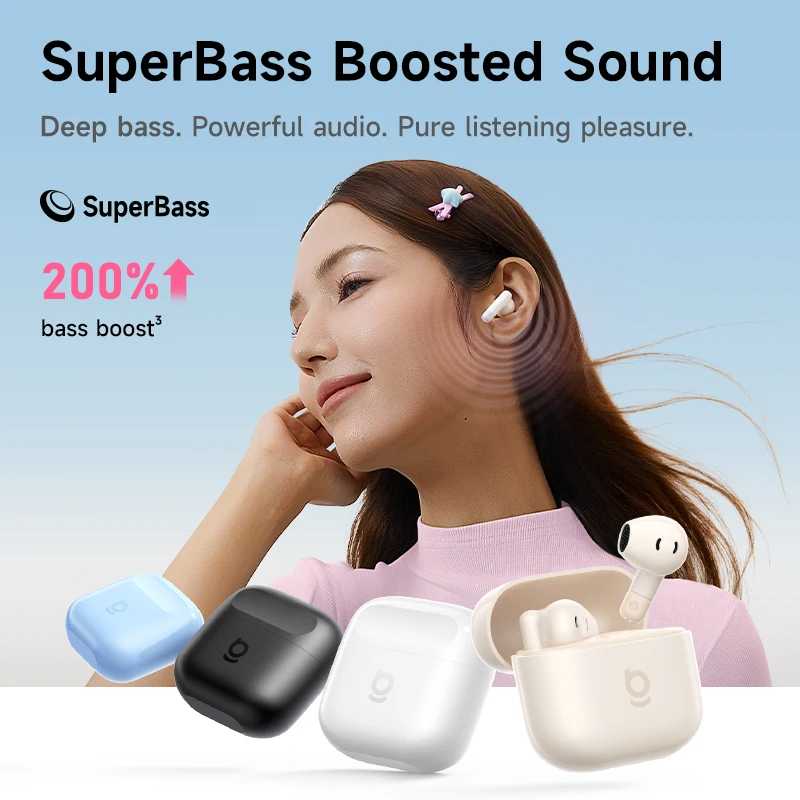 Фотография №1 товара Baseus Bass BS2 Lite True Wireless Наушники Bluetooth 6.0 Наушники-вкладыши