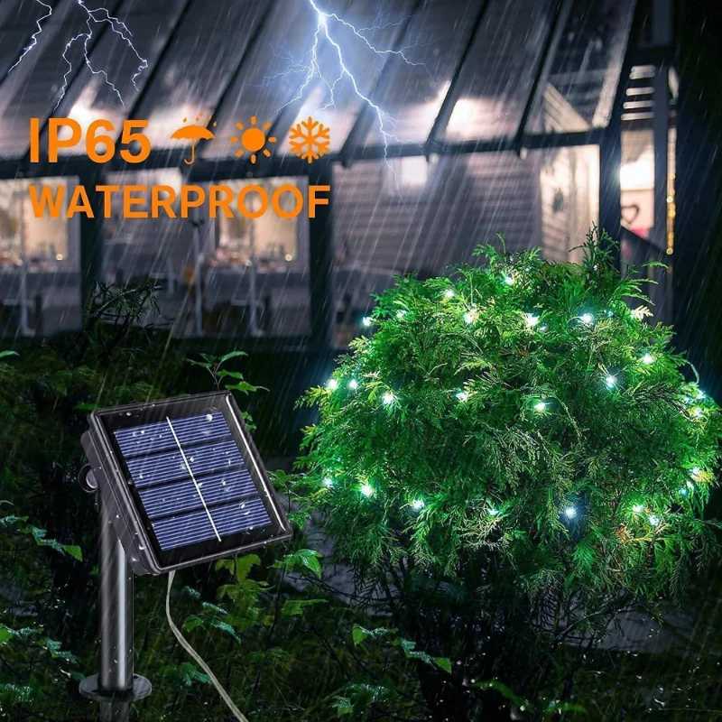 Фотография №5 товара 7 м/12 м/22 м/32 м светодиодный солнечный свет для улицы,