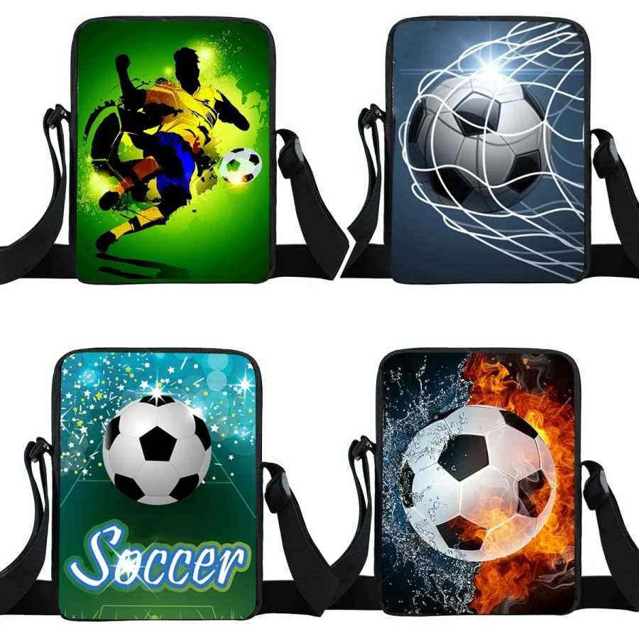Крутая сумка-мессенджер с принтом Footbally/Soccerly, сумки для девочек и мальчиков, Детская сумка через плечо для путешествий, детская сумка, рюкзак, сумки для книг Детский Сумки