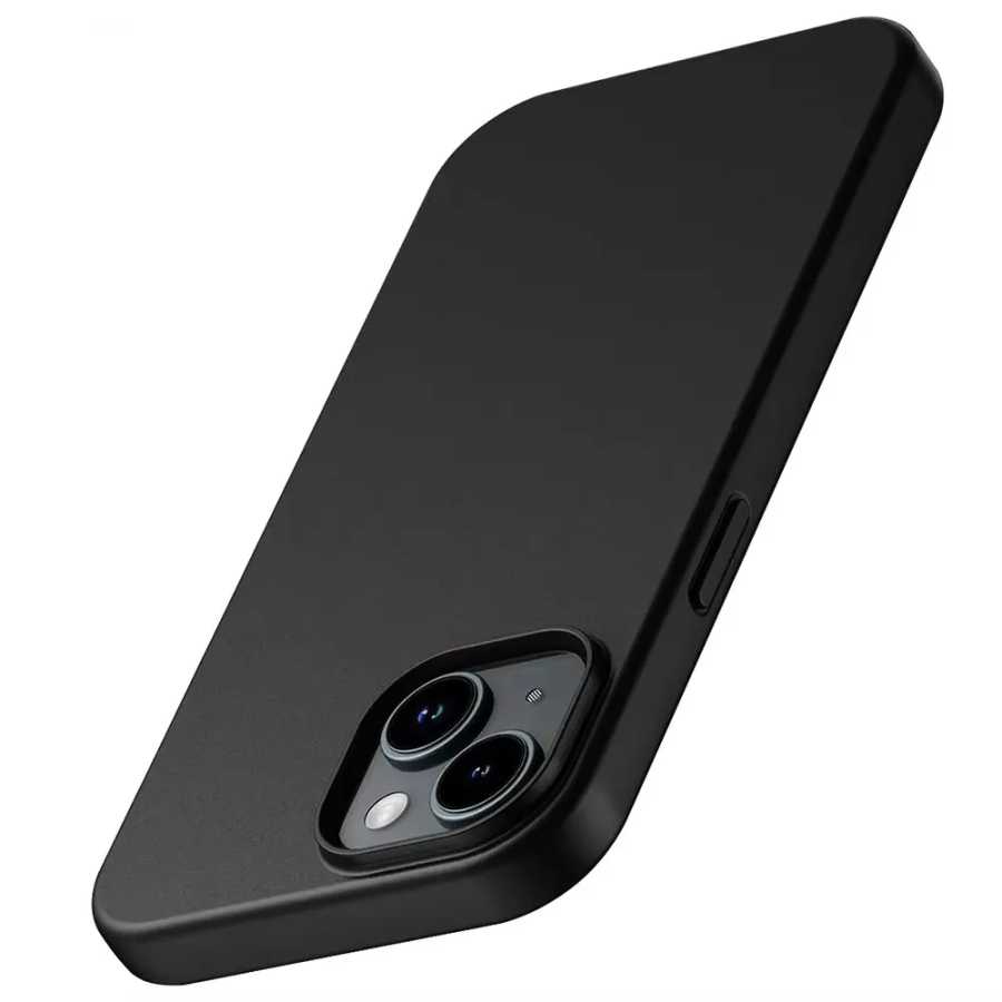 Роскошный матовый силиконовый мягкий чехол для iPhone 16, 15, 14 Plus 13 12 Mini 11 Pro XS Max X XR SE 2 3 7 8 Plus, однотонная черная задняя крышка Чехлы и чехлы для мобильных телефонов