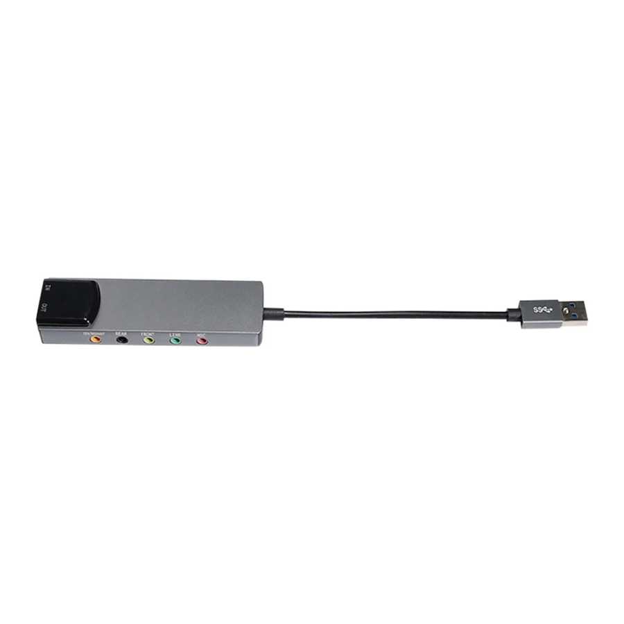 Фотография №4 товара 6-в-1 USB внешняя оптическая звуковая карта Многофункциональный аудиоконвертер адаптер для