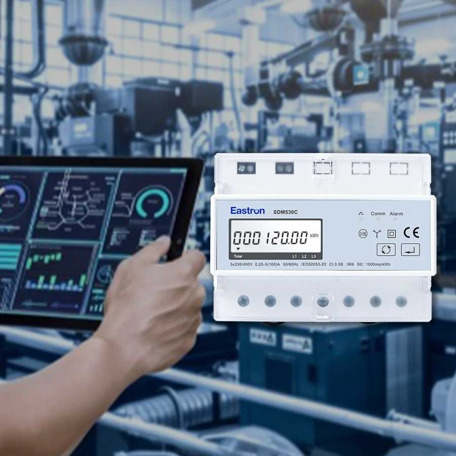 Eastron SDM530C MID-сертифицированный трехфазный RS485 Modbus Многофункциональный интеллектуальный пост-платный счетчик электроэнергии Инструменты для измерения и анализа