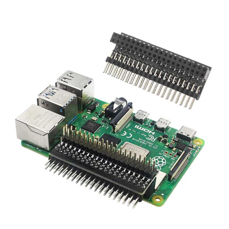 Разъем Raspberry Pi GPIO 1&ndash;2 Edge Extension Board GPIO Edge Extension 40-контактный разъем для Pi 4B 3B+ 3B Zero W Zero Компьютерные комплектующие