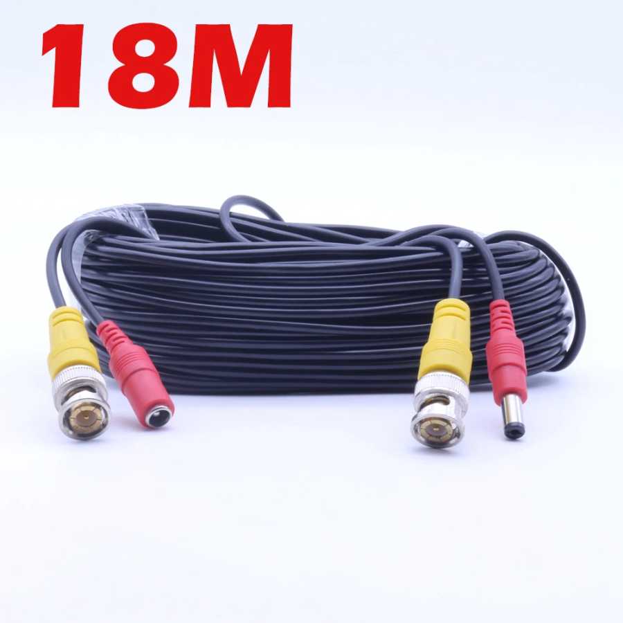 Фотография №5 товара Кабель BNC Keview, Сиамский кабель для видеонаблюдения, 60 футов/18 м,