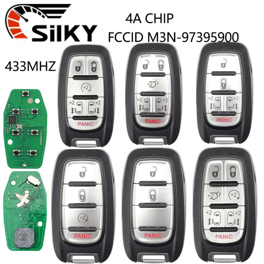 Смарт-ключ SilKY без ключа для Chyrsler Pacifica 2017-2021, бесконтактный пульт дистанционного управления, 433 МГц, чип 4A M3N- 97395900 , 68217827 АК Стартеры