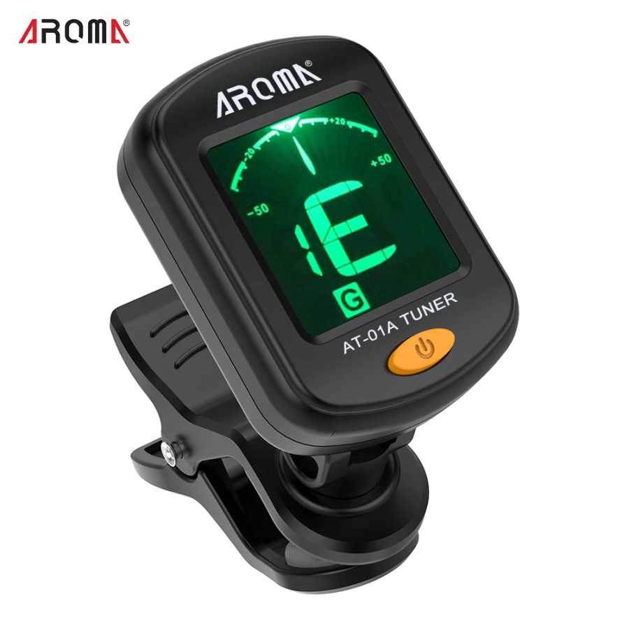 Фотография №5 товара Гитарный тюнер AROMA AT-01A, вращающийся тюнер с зажимом, ЖК-дисплей для