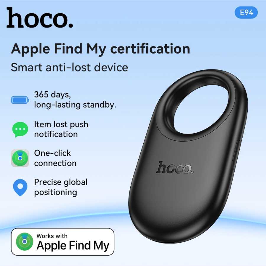 HOCO E94 Airtag GPS-трекер для животных и ключей, умное устройство против потери с чехлом, для отслеживания пожилых людей и детей Доступ к автоматизации здания