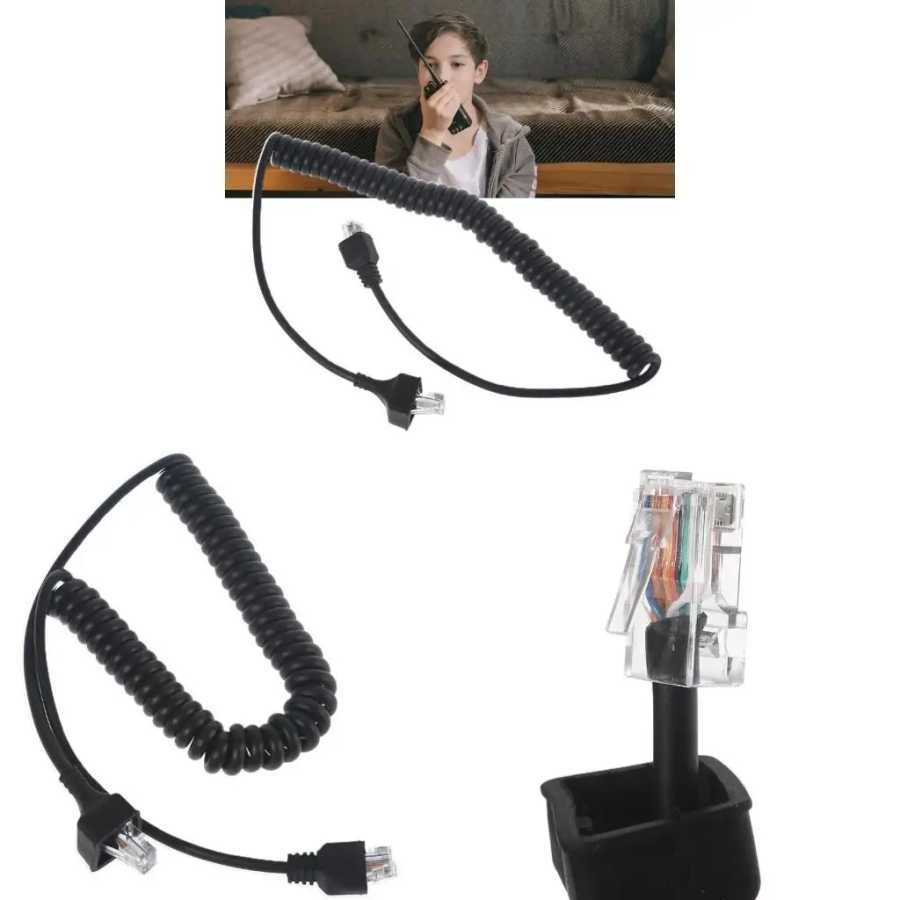 RJ-45 8-контактный микрофонный кабель для KMC-30 KMC-32 Простота установки Walkie Talkie Аксессуары & Запчасти