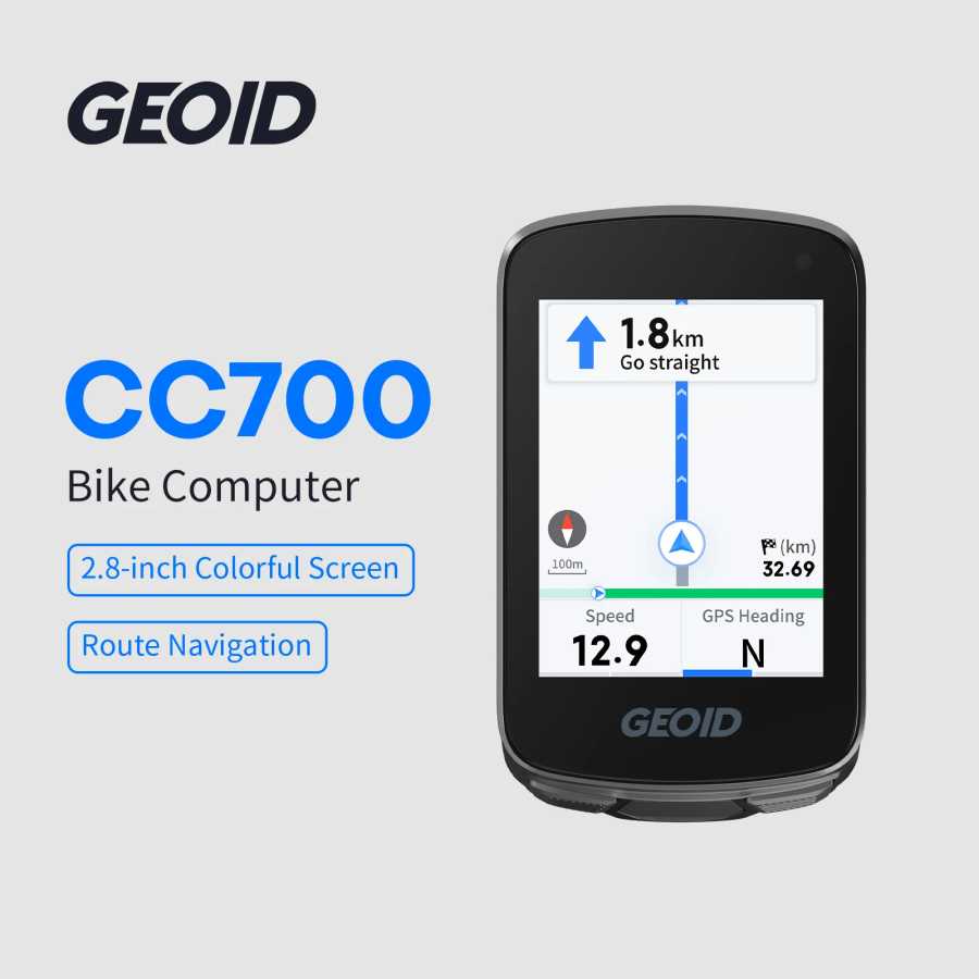 GEOID CC700 GPS велосипедный компьютер 2,8-дюймовый цветной экран маршрутная навигация велосипедный спидометр WIFI водонепроницаемый велосипедный одометр Велоспорт
