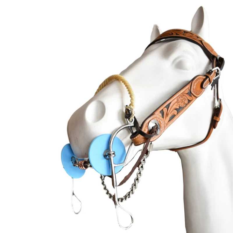 Фотография №4 товара Рычажная насадка Western Horse с цепью для подбородка, шайбами и
