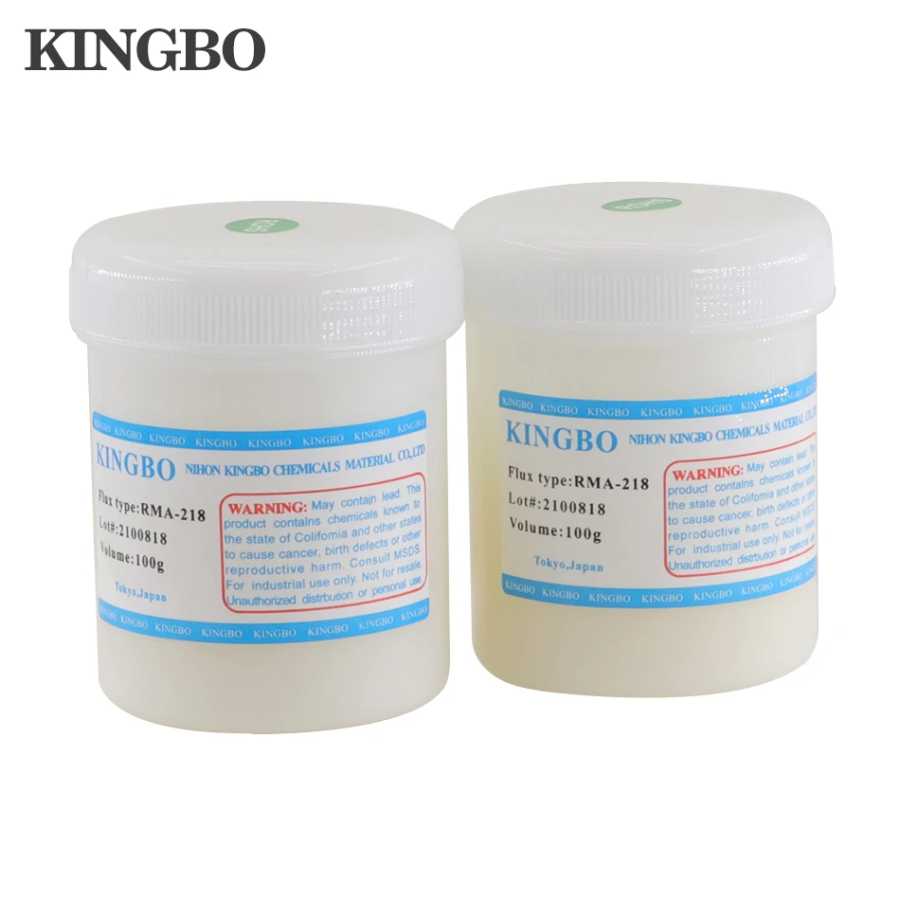 KINGBO RMA-218 Паяльная флюсовая паста BGA, 100 г для реболлинга SMT Сварочное оборудование и расходные материалы