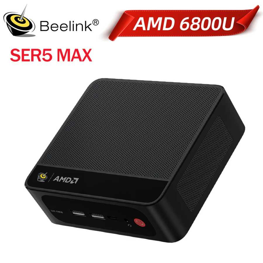 Мини-ПК Beelink SER5 Max с процессорами AMD R7 6800U, 7735HS, R5 5500U, R3 3200U, 16 ГБ ОЗУ, 500 ГБ NVME, Windows, Type-C, поддержка трех мониторов, игровой мини-компьютер Мини-ПК