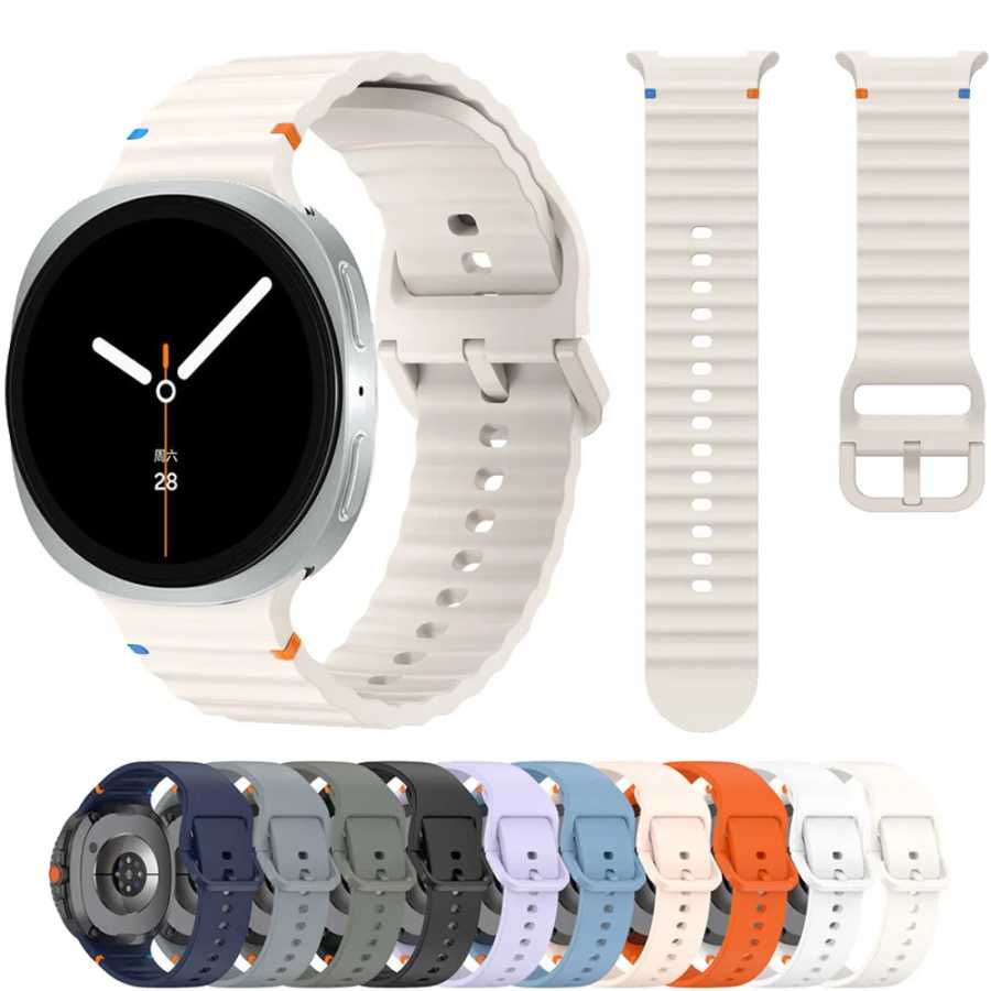 Оригинальный ремешок для Samsung Galaxy Watch 8, ремешок 44 мм, 40 мм, спортивный силиконовый браслет без зазоров, correa Galaxy Watch8 8, классические ремешки Аксессуары для часов