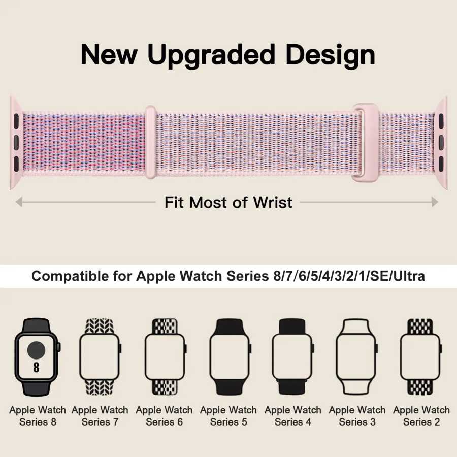 Фотография №2 товара Нейлоновый ремешок-петля для Apple Watch Band 46 мм, 40 мм,