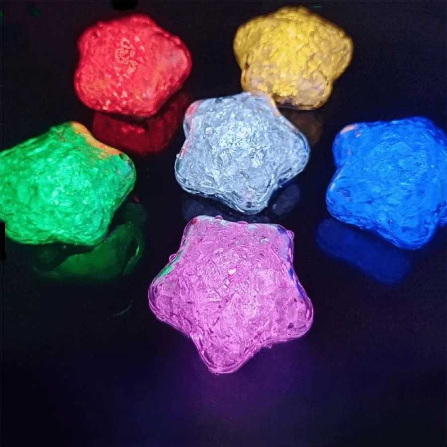 Фотография №2 товара Набор из 12 светящихся LED-звездочек для ванны с индукционным дизайном,