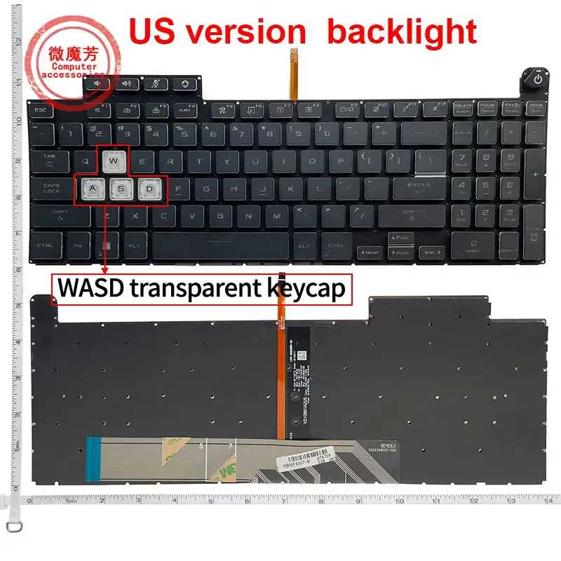 Клавиатура ноутбука США для ASUS TUF Gaming FX507 FX607 FA507 FA507R FX707 FX517 GA507 FA707R FA617 2022 2023 Z/ZC/ZE/ZM/ZR Аксессуары для ноутбуков