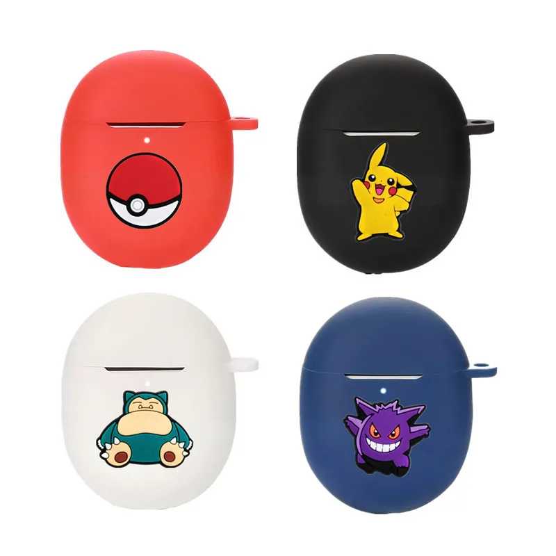 Чехол для наушников Potdemiel Pokemon для Google Pixel Buds Pro 2/A-Series, силиконовый защитный чехол для беспроводных наушников с крючком Портативное аудио и видео