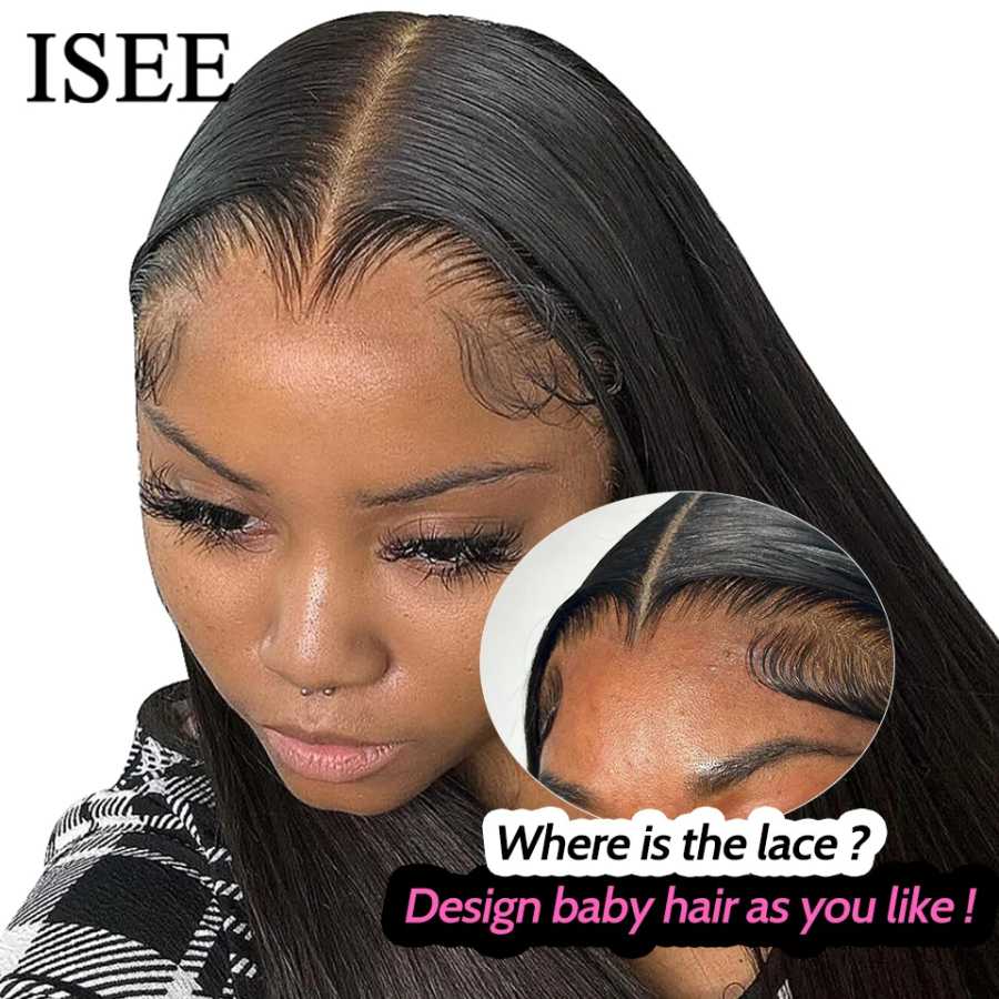 Фотография №5 товара ISEE Hair Glueless Wigs Human Hair Ready To Wear Прямые