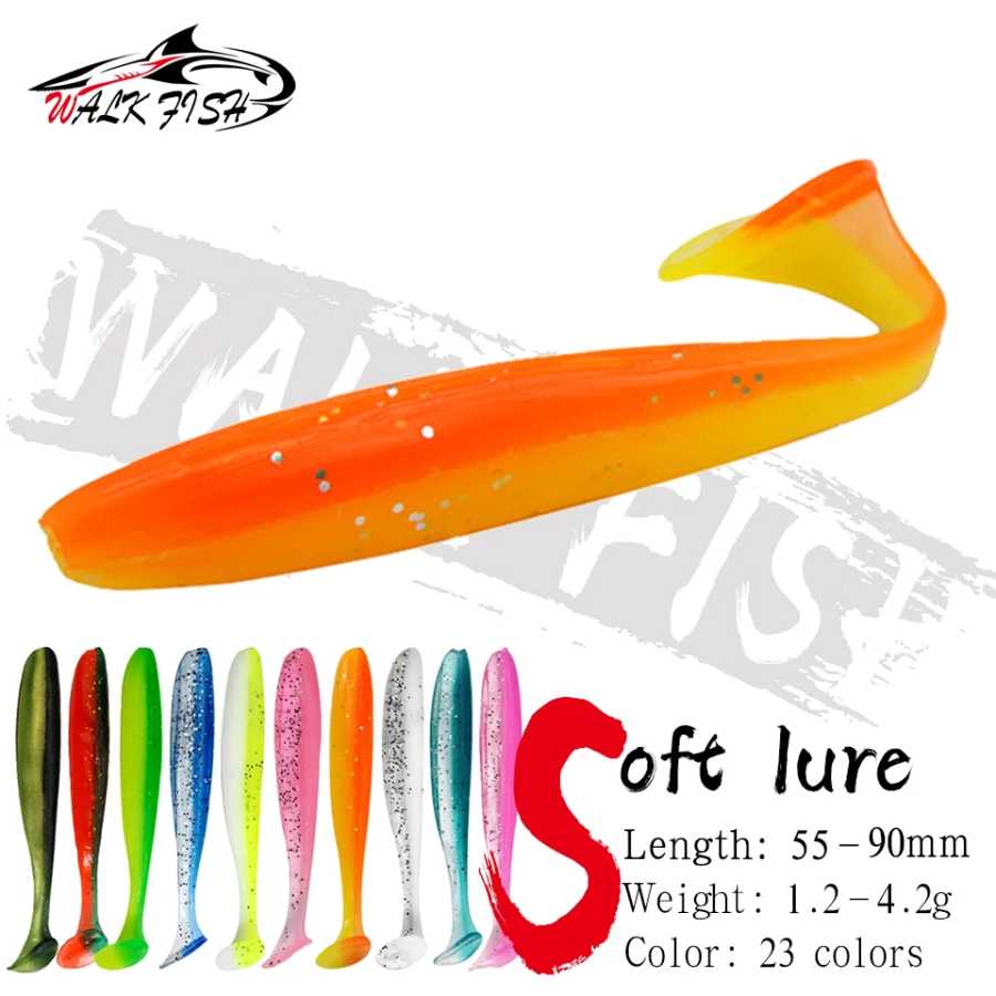 WALK FISH 10 шт., мягкие приманки 5,5 см, 6,3 см, 7 см, 9 см, Искусственные Силиконовые Приманки, Товары для рыбалки, морская рыбалка, Pva, свимбейт, воблер, рыба Для рыбалки