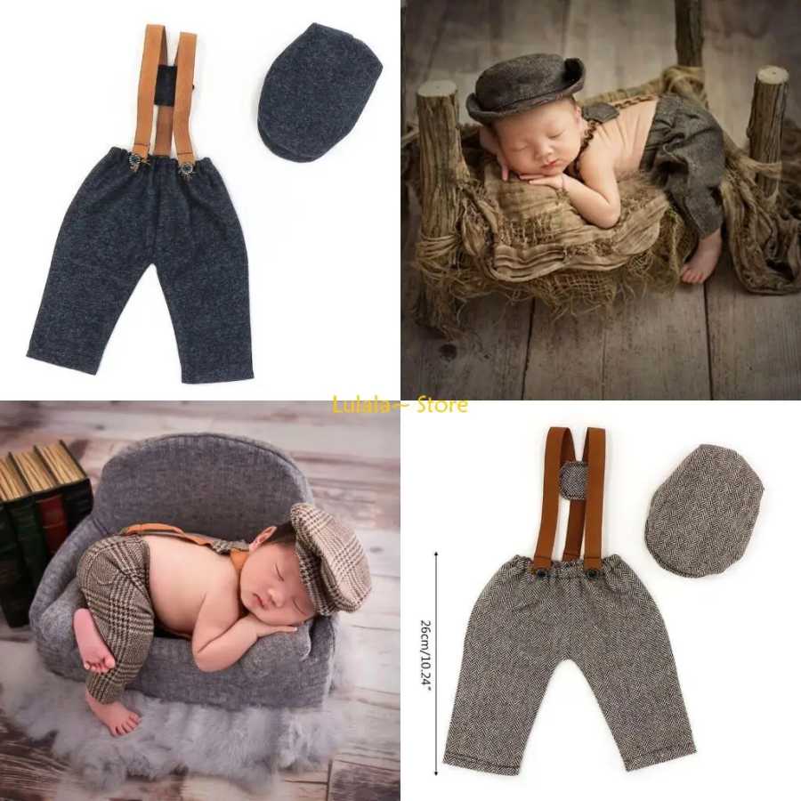 Y4QA 2 шт./компл. комбинезон для маленьких мальчиков и девочек, комбинезон, шапка, комплект, штаны для головы, шапочка-бини, для Детские сувениры