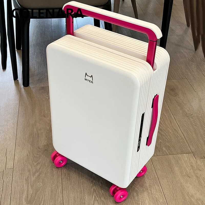 Фотография №4 товара Чемодан COLENARA 20/24 дюйма, высококачественный из ABS+PC, ручная кладь, женский