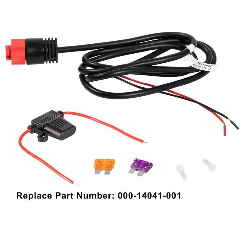 Запасной силовой кабель HDS/Elite/Hook: 000-14041-001,3 футов, 2-проводная мощность подходит только для Lowrance HDS, Elite FS/Ti2, Hook, Mark Лодки