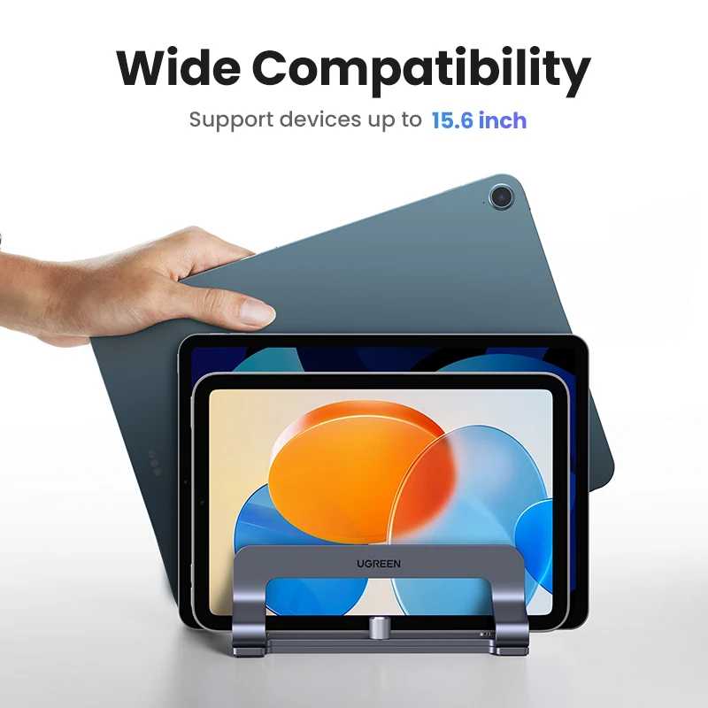Фотография №4 товара Вертикальная подставка UGREEN для ноутбука MacBook Air Pro, Алюминиевая Подставка