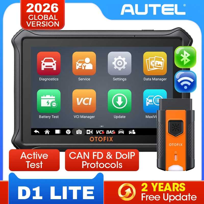 OTOFIX D1 Lite Автомобильный OBD2 Сканер 2-летнее обновление Двунаправленное управление Инструмент диагностического сканирования всех систем FCA SGW CAN FD и DoIP Инструмент для ремонта автомобилей
