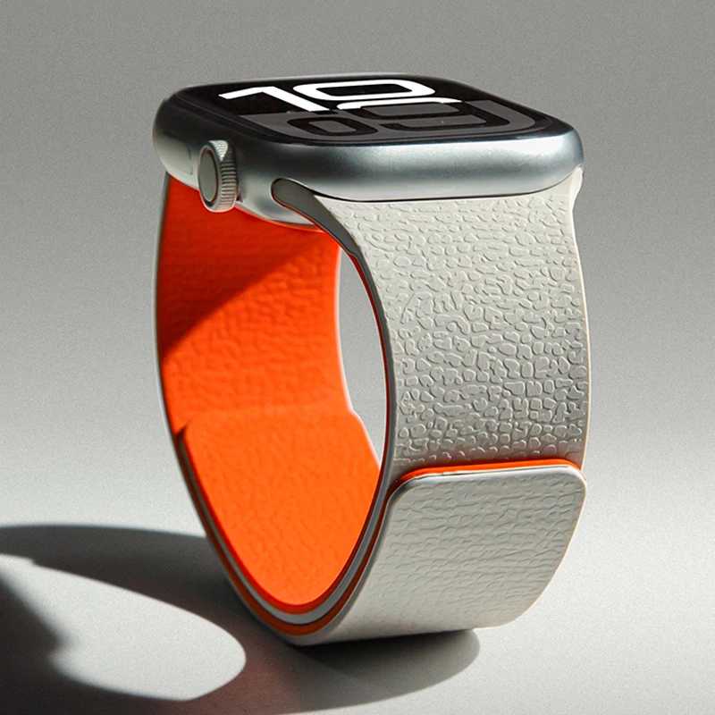 Силиконовый магнитный ремешок для Apple Watch 44 мм, 40 мм, 41 мм, 42 мм, 46 мм, 45 мм, 49 мм, совместимый с сериями iWatch 11, 10, SE3, 9, 8, 7, 6, Ultra3, 2 Аксессуары для часов