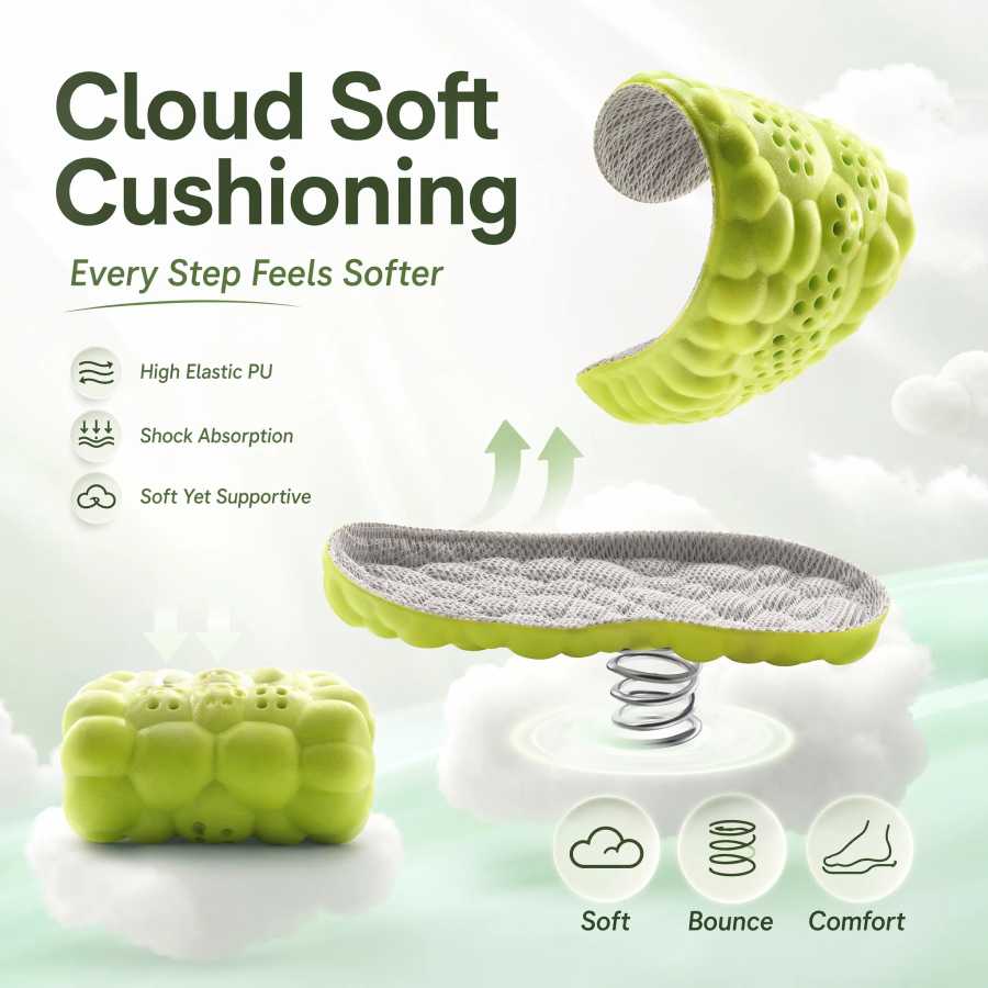 Фотография №1 товара Стельки 4D Cloud Sport с воздушной подушкой из полиуретана, дышащие,