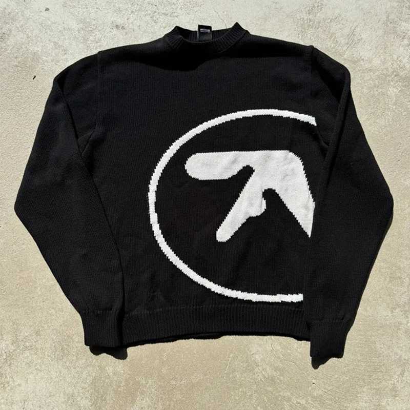 Фотография №1 товара Мужской свитер Aphex Twin Knit, зимний оверсайз, винтажный джемпер с