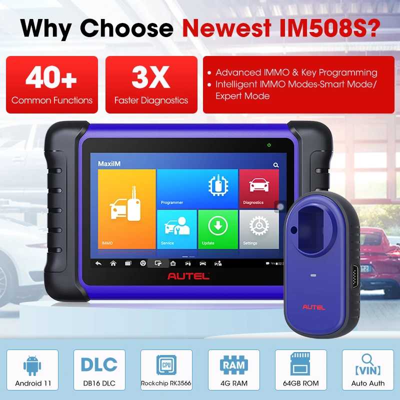 Autel MaxiIM IM508S IMMO Инструменты для программирования ключей Программатор ключей OBD2 Автомобильный диагностический сканер 2-летнее обновление pk IM508 Инструмент для ремонта автомобилей