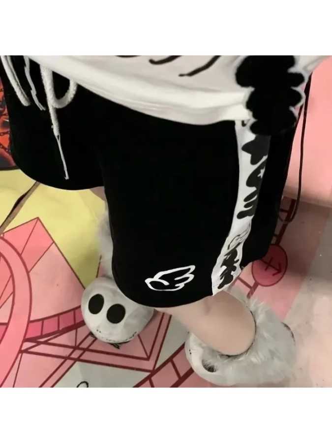 Фотография №5 товара HOUZHOU Kawaii милые женские шорты на шнуровке с милым мультяшным
