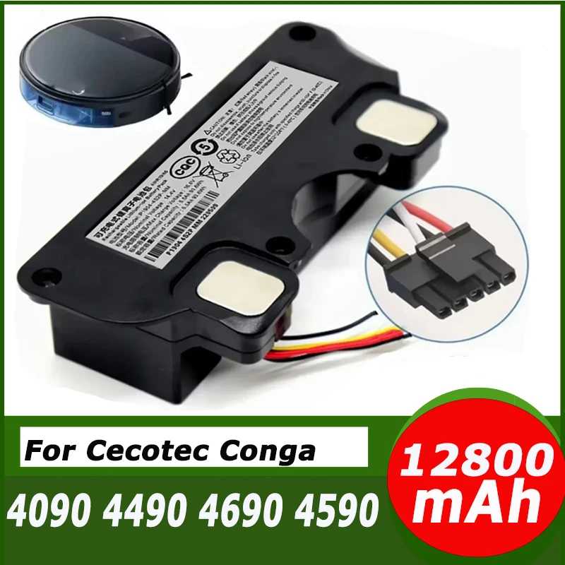 Новый сменный аккумулятор для CECOTEC CONGA 4090 4490 4590 4690, аксессуары для робота-пылесоса, запасные части, инструмент 14,8 В 12800 мАч Аксессуары и запчасти