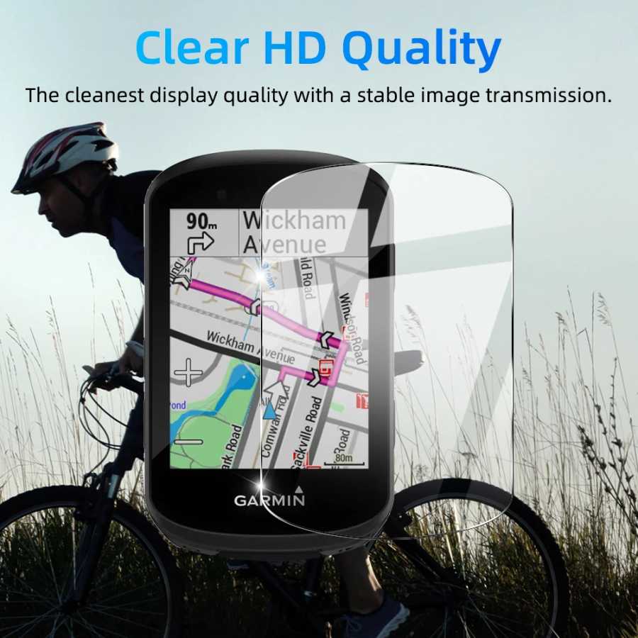 Фотография №4 товара 2 шт. защитных стекол + силиконовый чехол для Garmin Edge