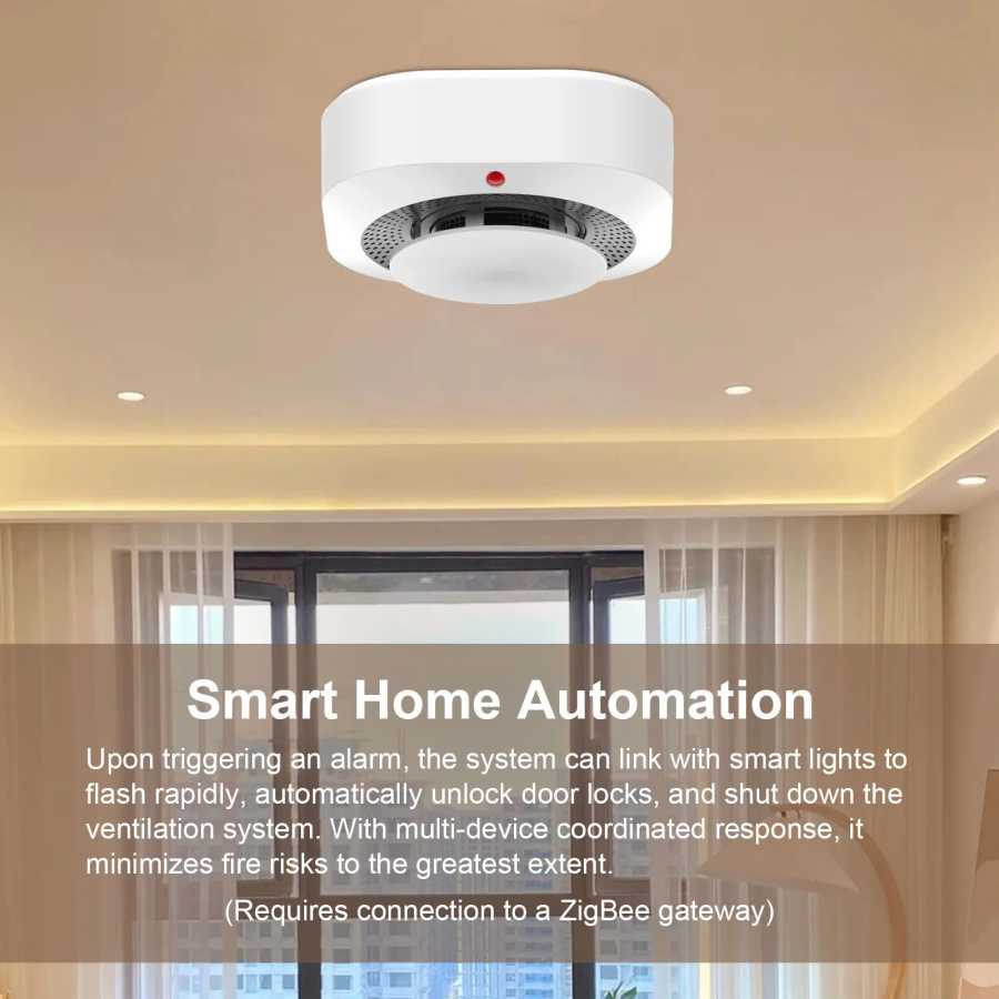 Фотография №4 товара Умный Wi-Fi ZigBee датчик дыма Tuya, набор из нескольких детекторов