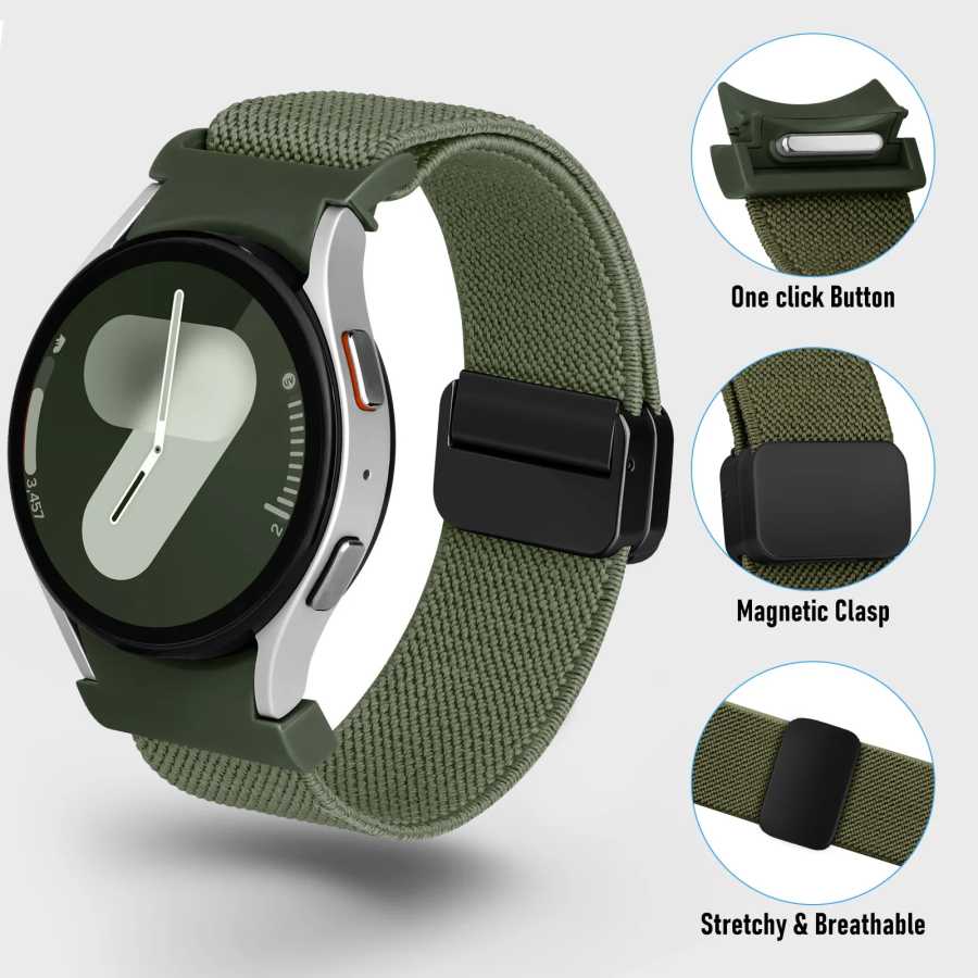 Фотография №1 товара Магнитный нейлоновый ремешок-петля для Samsung Galaxy Watch 7 6 4