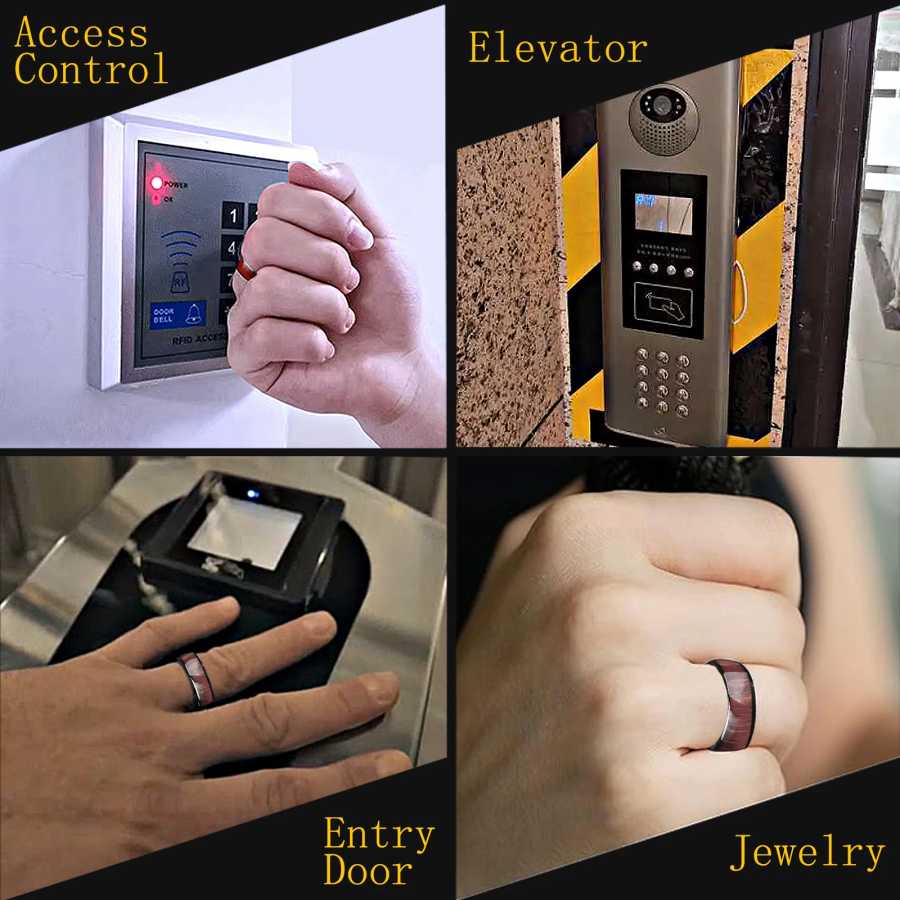 Фотография №3 товара T5577 Чип RFID Смарт-кольцо Керамическое кольцо из эпоксидной смолы Перезаписываемый
