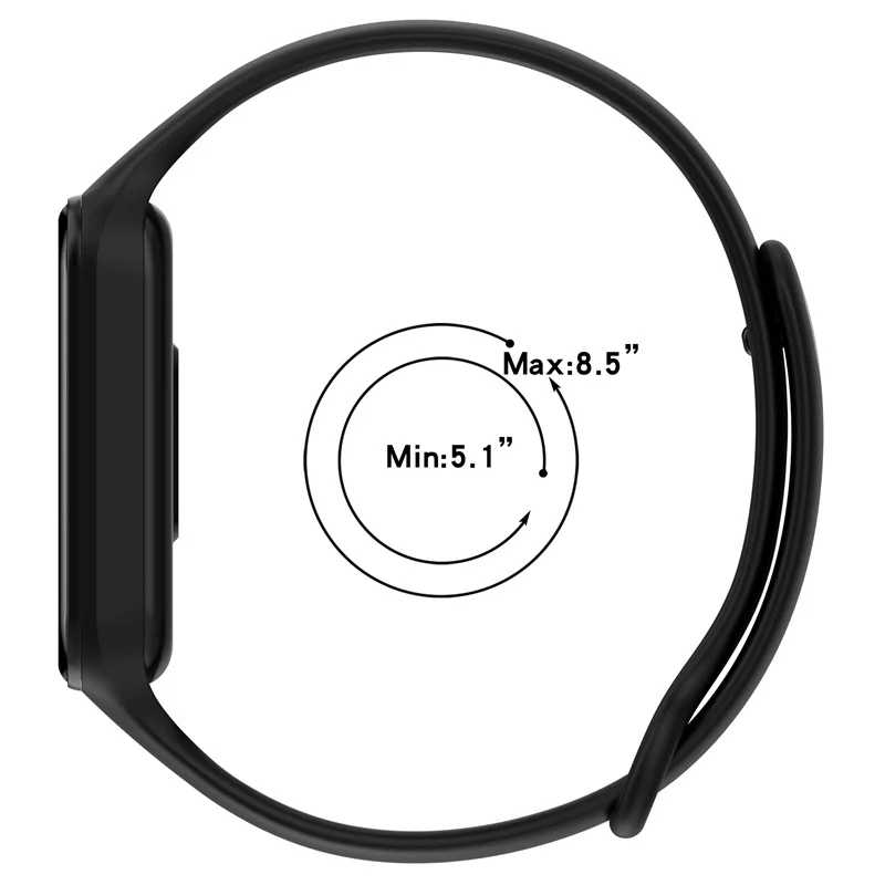 Фотография №5 товара Силиконовый ремешок для xiaomi Band 8, активный сменный ремешок, спортивный