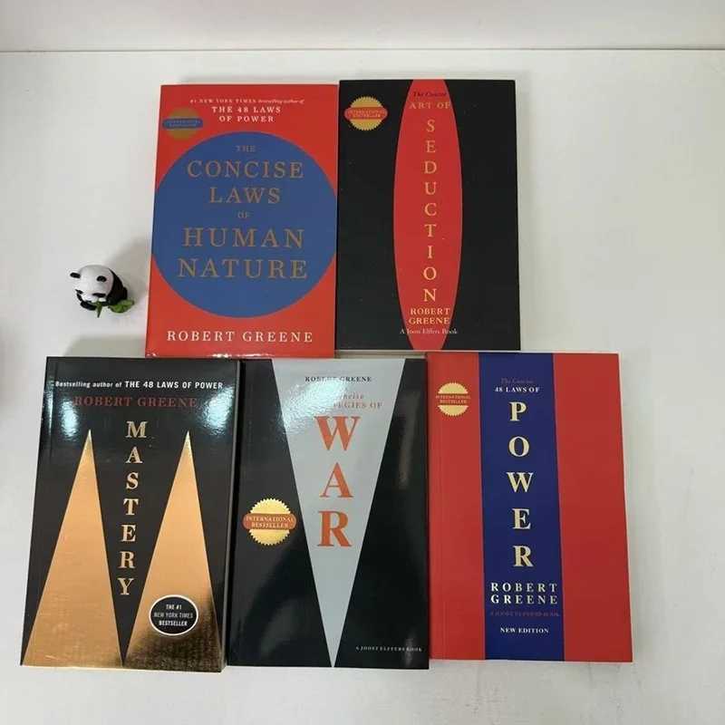Комплект из 5 книг: 48 законов власти, Закон сфокусированной энергии, Серия &laquo;Краткое искушение&raquo;, 5 томов, Английская версия Книги